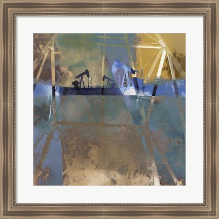 Framed Oil Rig Abstraction I Print