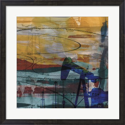 Framed Oil Rig Abstract Print