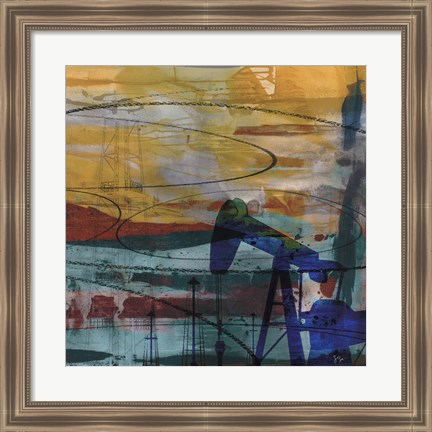 Framed Oil Rig Abstract Print