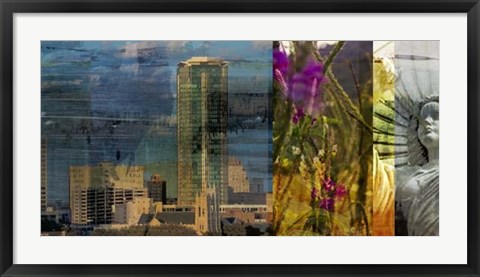 Framed Fort Worth Collage II Print