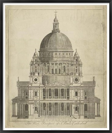 Framed St. Paul&#39;s Cathedral Print