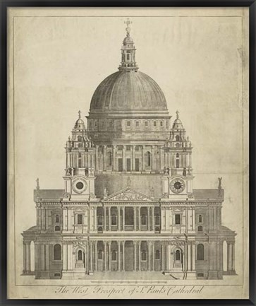 Framed St. Paul&#39;s Cathedral Print