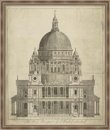 Framed St. Paul&#39;s Cathedral Print