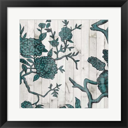 Framed Terra Verde Chinoiserie II Print