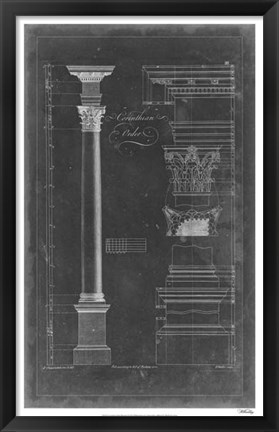 Framed Corinthian Order Blueprint Print