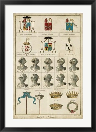 Framed Art Heraldique I Print