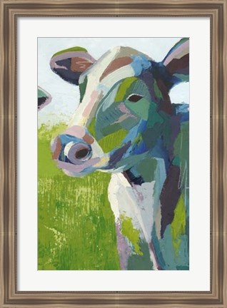 Framed Painterly Cow III Print