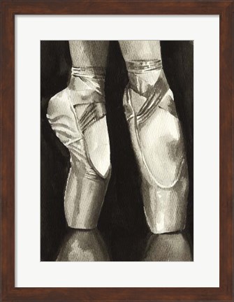 Framed Ballet Shoes II Print