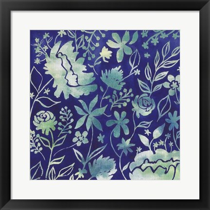 Framed Indigo Batik I Print