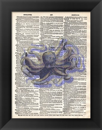 Framed Dreadful Octopus I Print