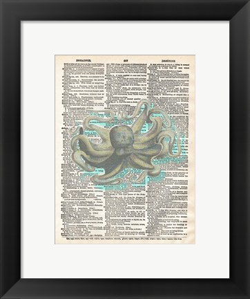 Framed Dreadful Octopus II Print