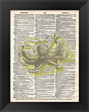 Framed Dreadful Octopus IV Print