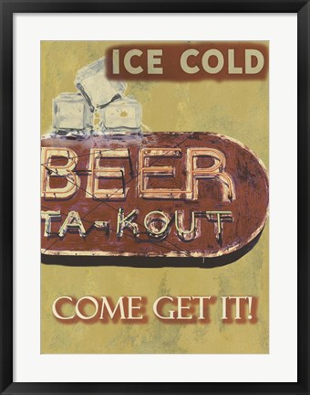 Framed Ice Cold Beer Print