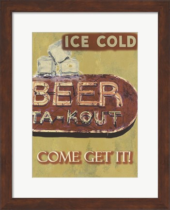 Framed Ice Cold Beer Print