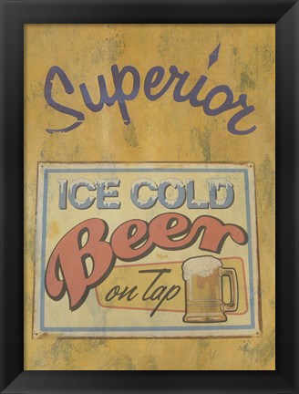 Framed Superior Beer Print