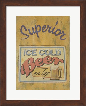 Framed Superior Beer Print