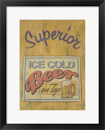 Framed Superior Beer Print