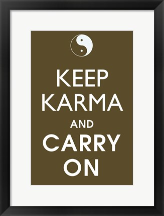 Framed Keep Karma Print