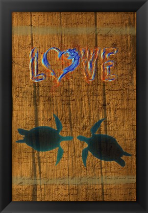 Framed Turtle Love Print