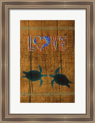 Framed Turtle Love Print