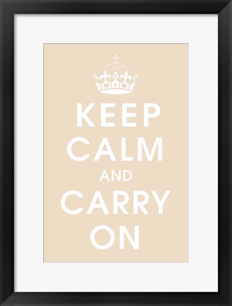 Framed Keep Calm Linen Print