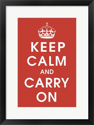 Framed Keep Calm Poppy Red Print