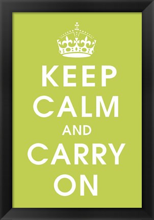 Framed Keep Calm Tender Shoots Print