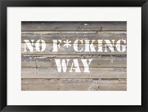 Framed No Star Way Print