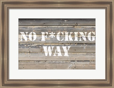 Framed No Star Way Print