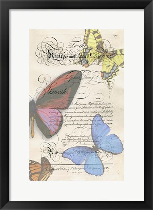 Framed Butterfly Print