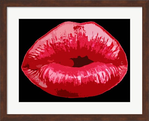 Framed Pop Art Lips Print