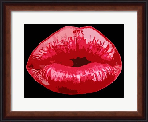 Framed Pop Art Lips Print