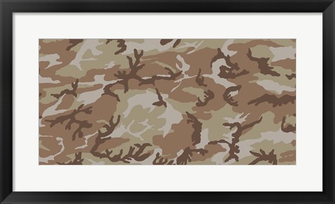 Framed Sand Camo Print