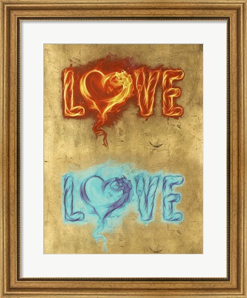 Framed Hot &amp; Cold Love Print