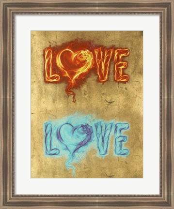 Framed Hot &amp; Cold Love Print