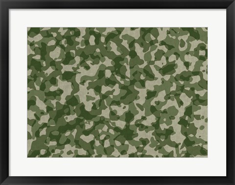 Framed Green Camo Print