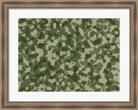 Framed Green Camo Print
