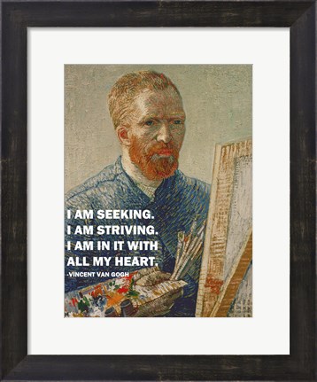 Framed Seeking -Van Gogh Quote Print