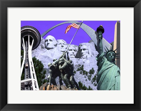 Framed Landmarks and Monuments Print