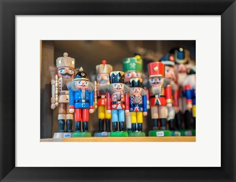 Framed Wooden Nutcrackers Print