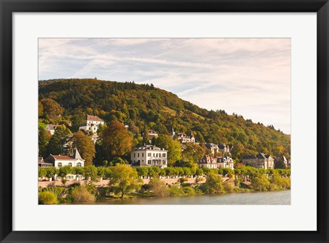 Framed Horses at Neckar River in Germany Print