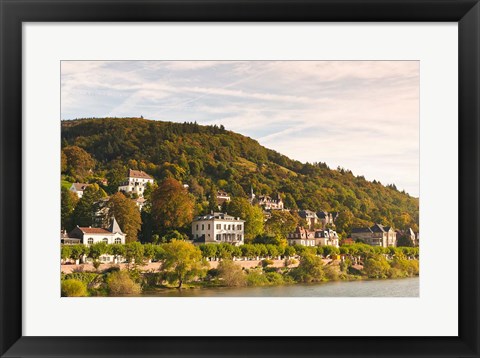 Framed Horses at Neckar River in Germany Print