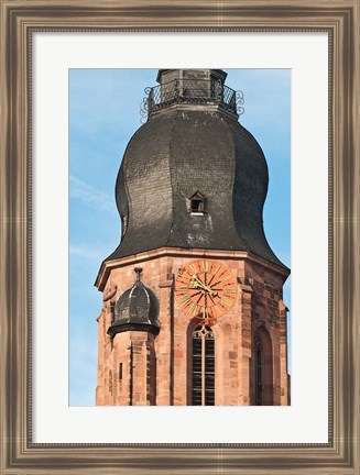 Framed Church of the Holy Ghost, Old Town Heidelberg Print