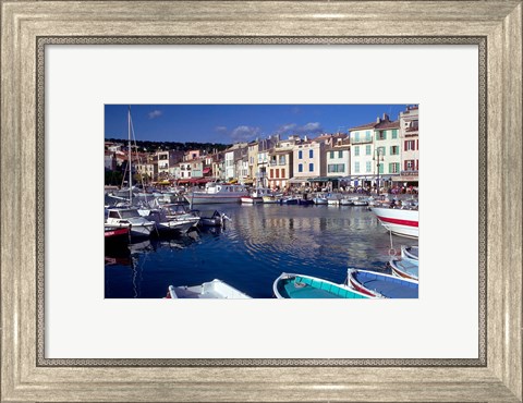 Framed Harbor View, Cassis, France Print