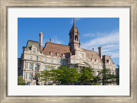 Framed Hotel De Ville, Montreal, Canada Print