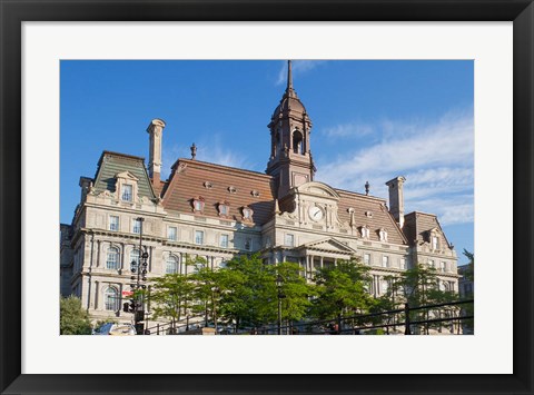 Framed Hotel De Ville, Montreal, Canada Print