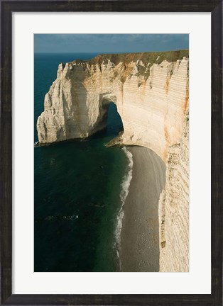 Framed Manneporte Arch and Cliffs, Normandy Print