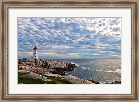 Framed Lighthouse in Peggys Cove, Nova Scotia Print