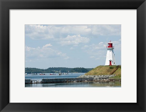 Framed Mulholland Lighthouse, New Brunswick Print