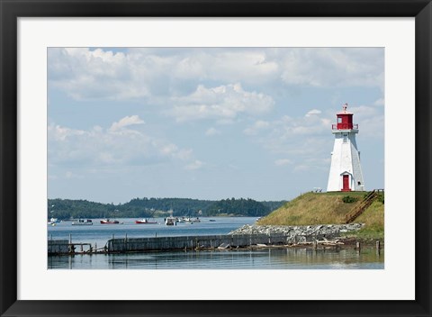 Framed Mulholland Lighthouse, New Brunswick Print